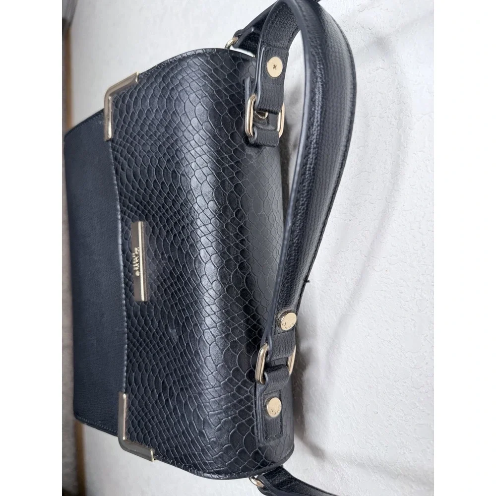 Dune London Satchel Bag Cross Body Top Handle Bag Black Vegan Leather Purse